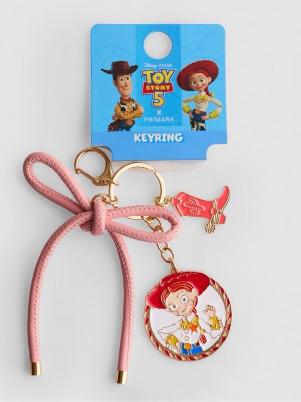 Toy Story 5 Jessie Pink Bow Keyring by Primark